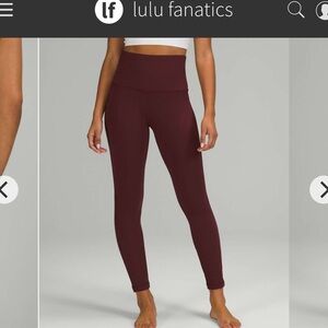 lululemon athletica Burgundy Leggings